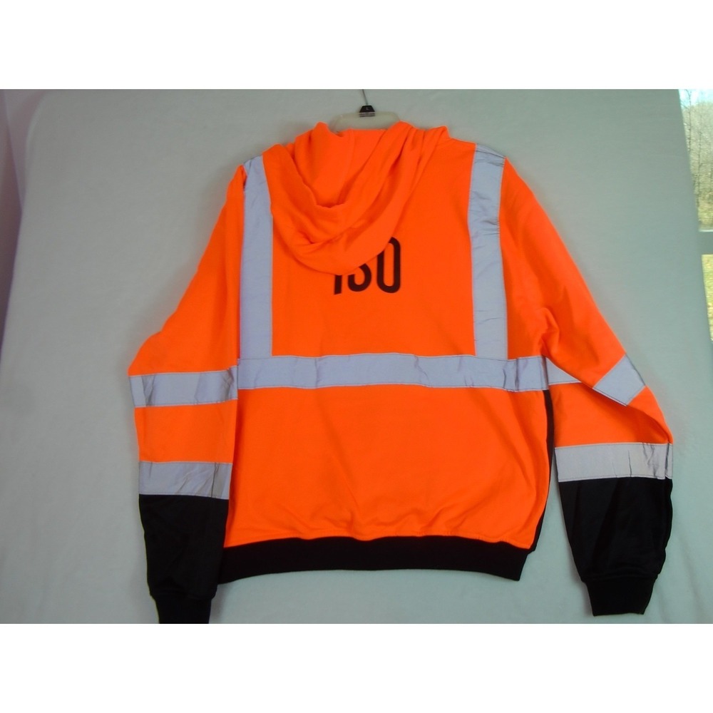 Kishigo High Visibility Hooded Sweatshirt Class 3 Safety Hoodie Orange Size L - Picture 10 of 12